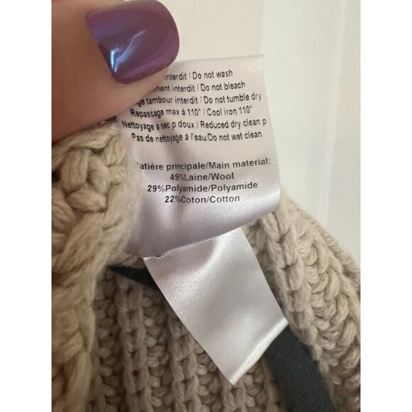 See By Chloe Women's Turtleneck Tied Apron Sweater Wool Blend Knitted Sz XS - Picture 7 of 7